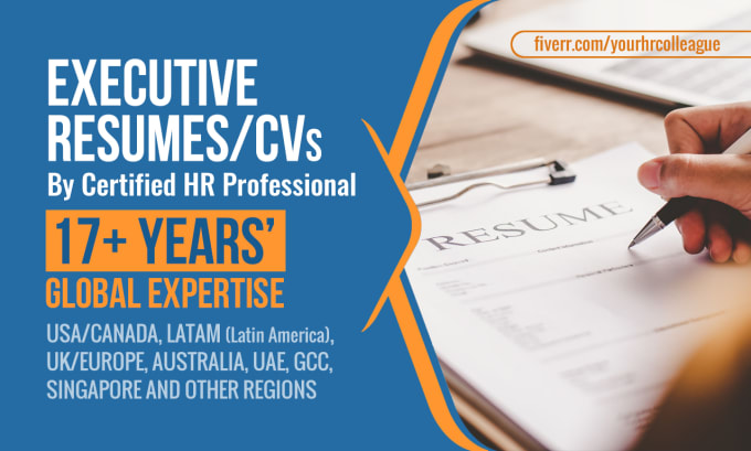  write a CEO executive resume, cv, cover letter, linkedin profile
