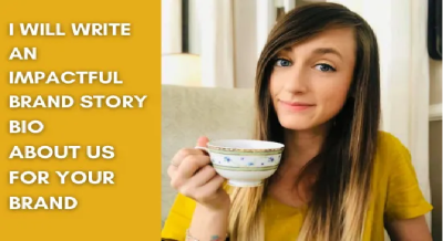  be your brand story, about us or biography content writer