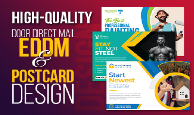 design promotional postcards or direct mail eddm in 24hrs